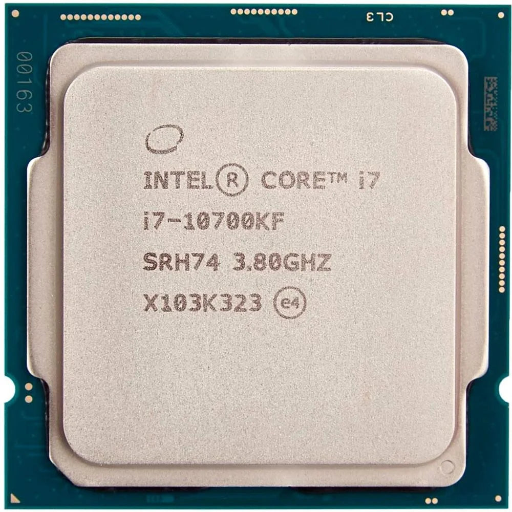 Genuine Intel Core i7-10700KF SRH74 3.80GHz CPU chip, reference photograph