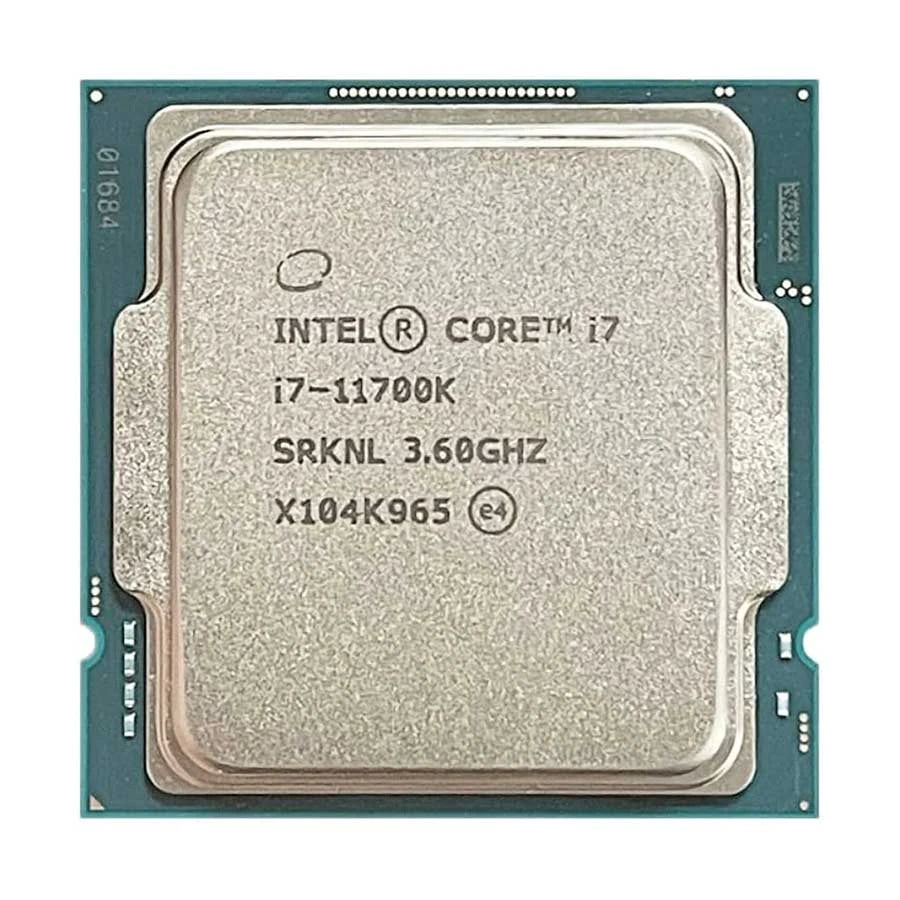 Genuine Intel Core i7-11700K SRKNL 3.60GHz CPU chip reference photo