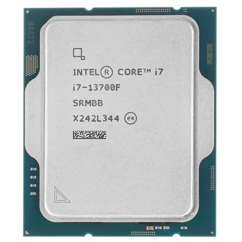 Actual Intel Core i7-13700F SRMBB processor chip photograph, reference image from Jumbo Computer