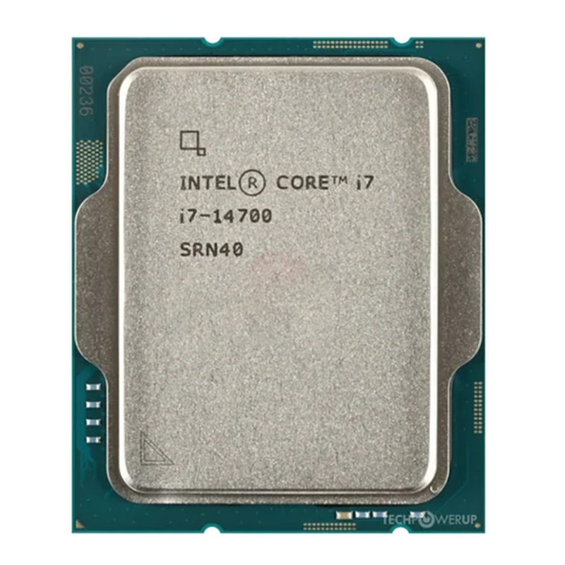 Real Intel Core i7-14700 SRN40 CPU chip model reference photograph