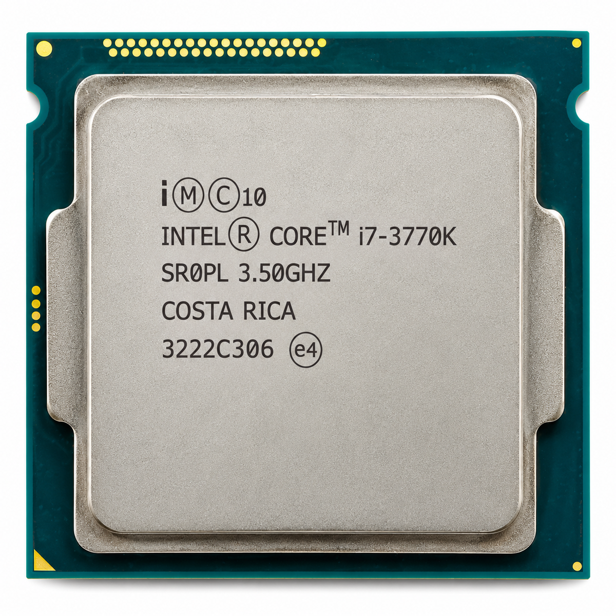 AI-generated illustrative rendering of Intel Core i7-3770K SR0PL, not actual inventory photograph