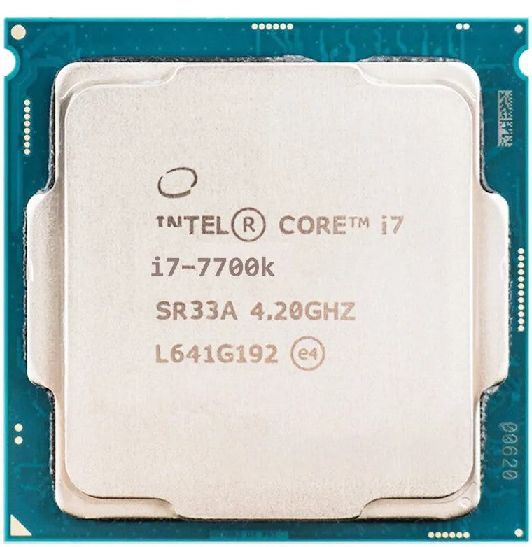Real Intel Core i7-7700K SR33A processor, third-party reference photograph from CPU Medics, not SakoonSay stock