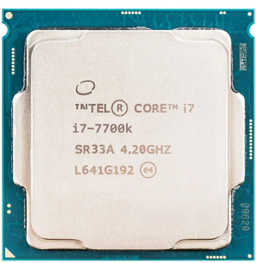 Real Intel Core i7-7700K SR33A processor, third-party reference photograph from CPU Medics, not SakoonSay stock