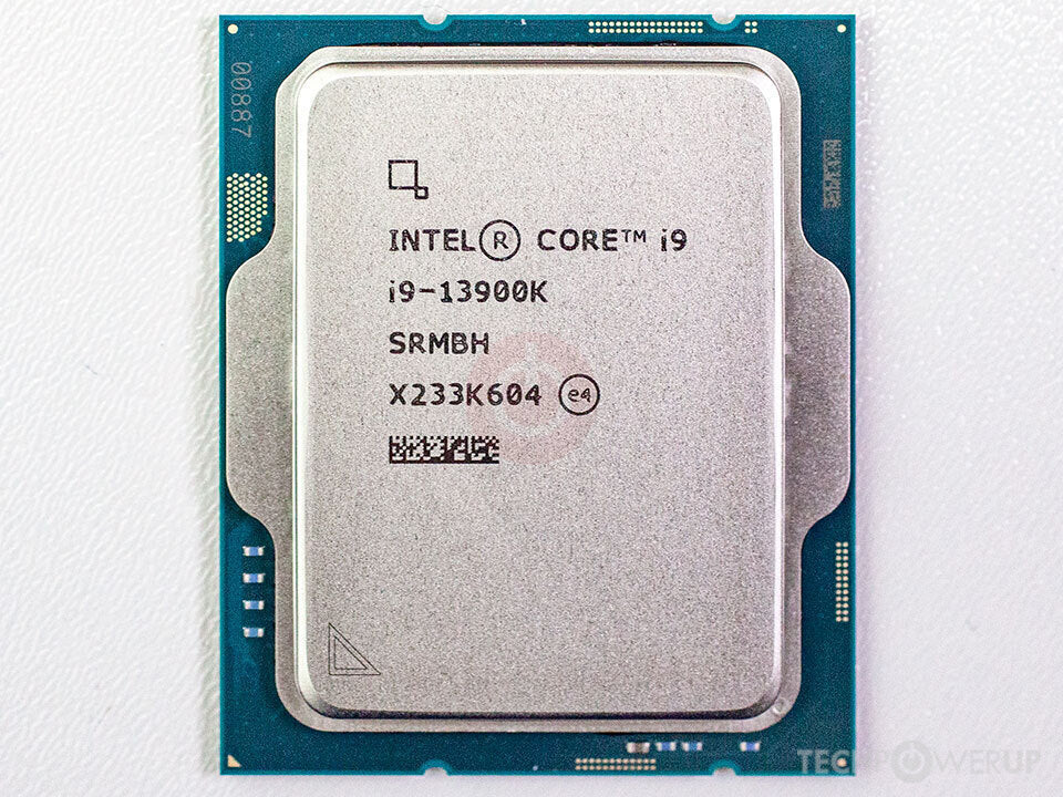 Genuine Intel Core i9-13900K SRMBH CPU chip reference photograph from Villman