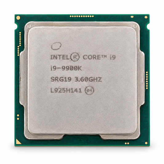 Intel Core i9-9900K SRG19 processor — AI-generated product illustration