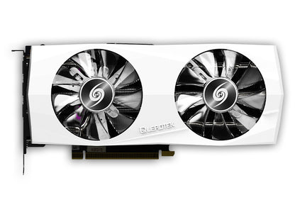 Leadtek WinFast RTX 3060 Hurricane White Edition 12GB graphics card front dual fan view