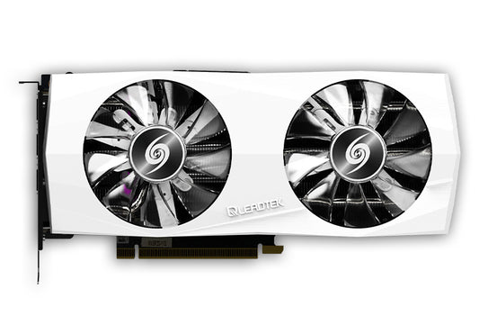 Leadtek WinFast RTX 3060 Hurricane White Edition 12GB graphics card front dual fan view