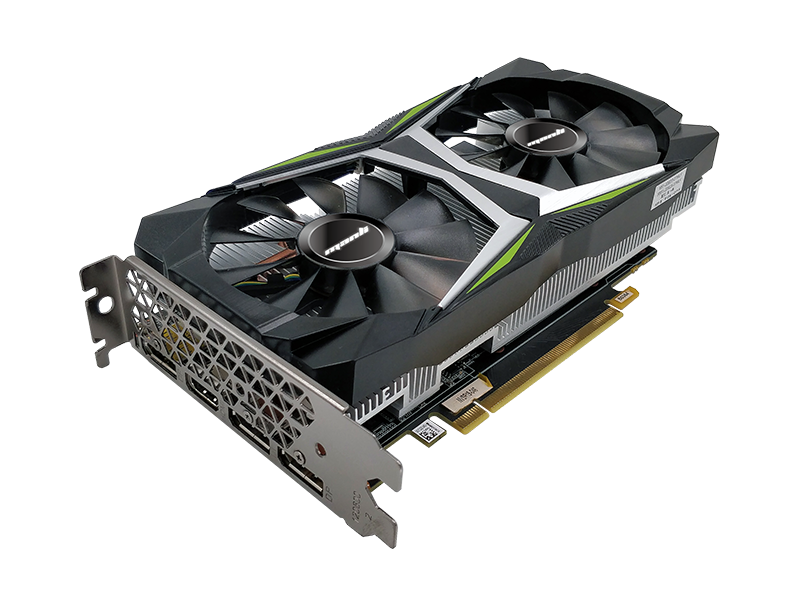 Manli RTX 2060 12GB original catalog angled view, card only