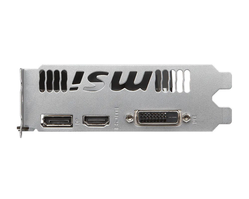 MSI GeForce GTX 1050 2GT OC 2GB display outputs