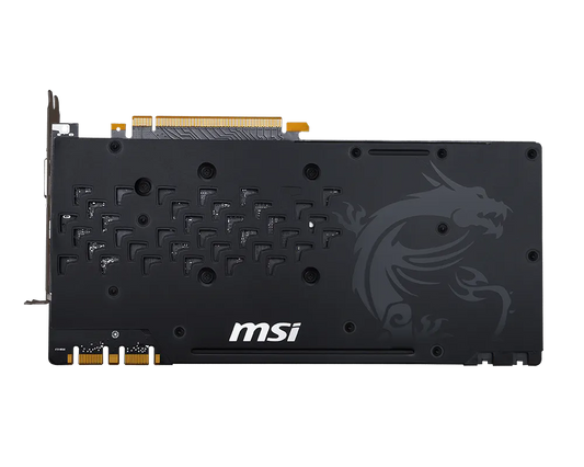 MSI GeForce GTX 1070 GAMING X 8G back view without box