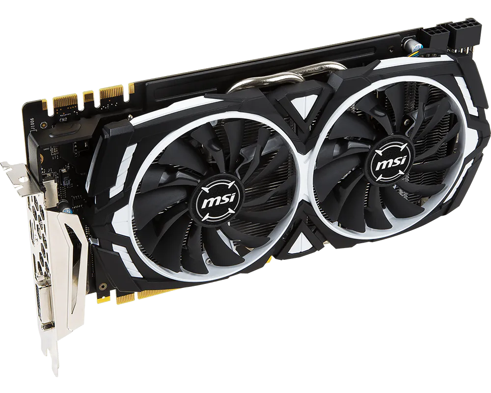MSI GeForce GTX 1070 Ti ARMOR 8G angle view