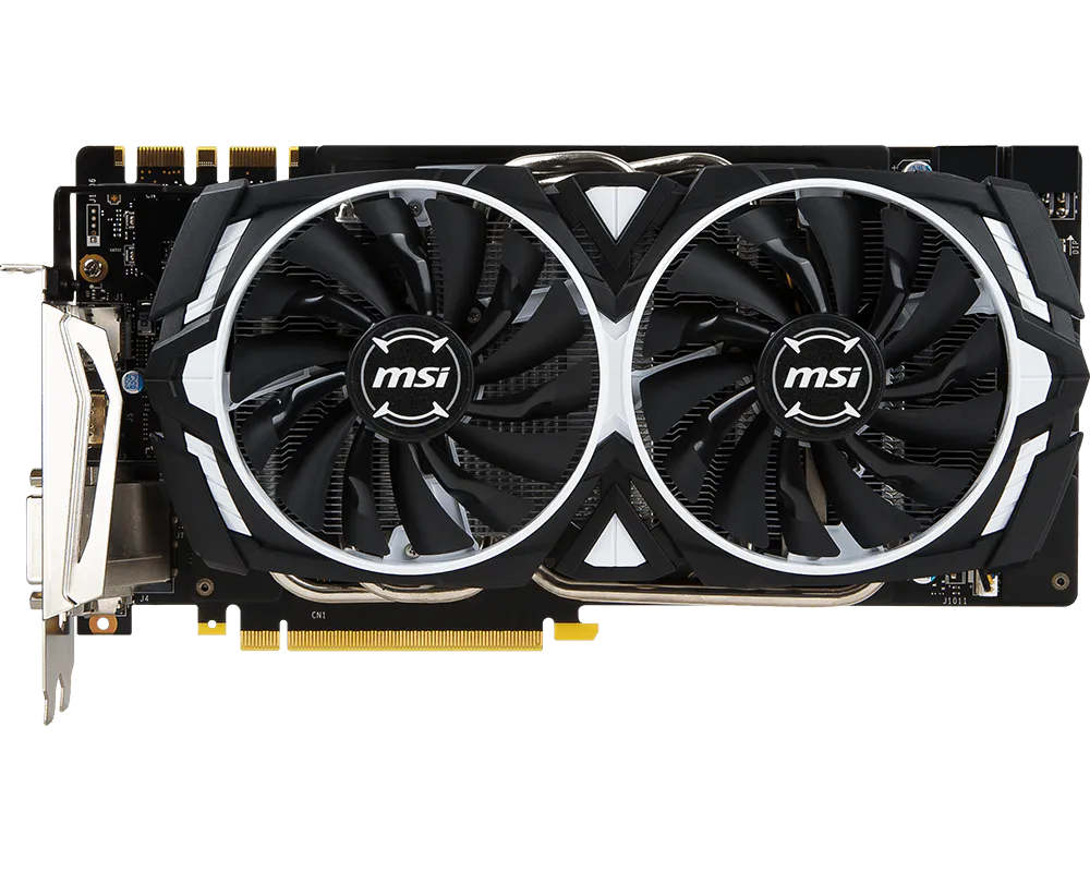 MSI GeForce GTX 1070 Ti ARMOR 8G front view