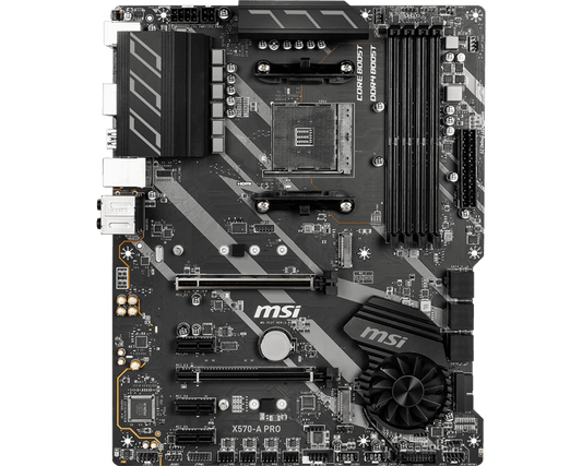 MSI X570-A PRO ATX AM4 DDR4 motherboard front view