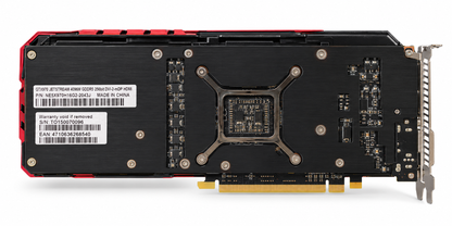 Palit GeForce GTX 970 JetStream 4GB red cooler back view