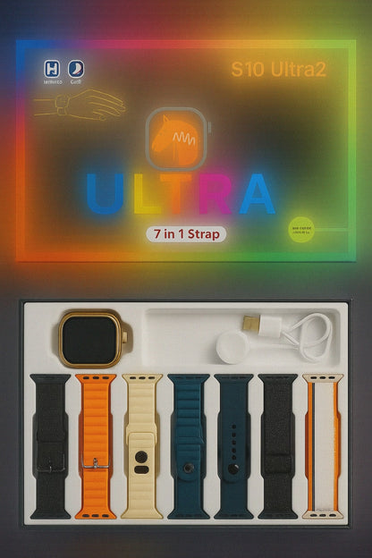 S10 Ultra 2 Smartwatch – 7-in-1 Strap Edition | Bluetooth Calling & Wireless Charging