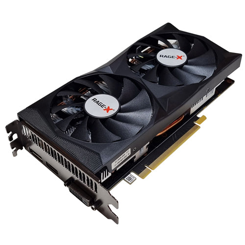 RAGE-X GeForce RTX 2060 SUPER 8GB graphics card angled view