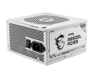 MSI MAG A850GL PCIE5 850W Gold Fully Modular PSU – White