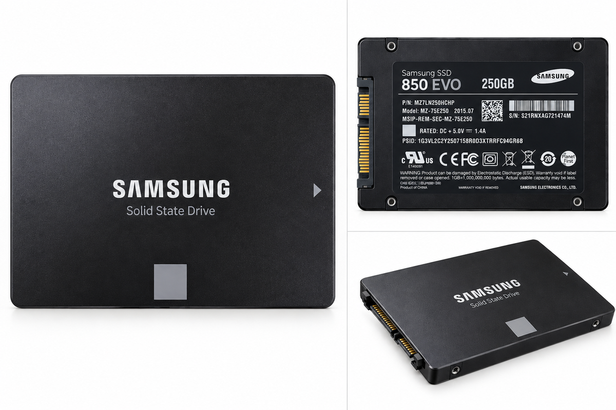 Samsung 850 EVO 250GB used 2.5 inch SATA SSD without box