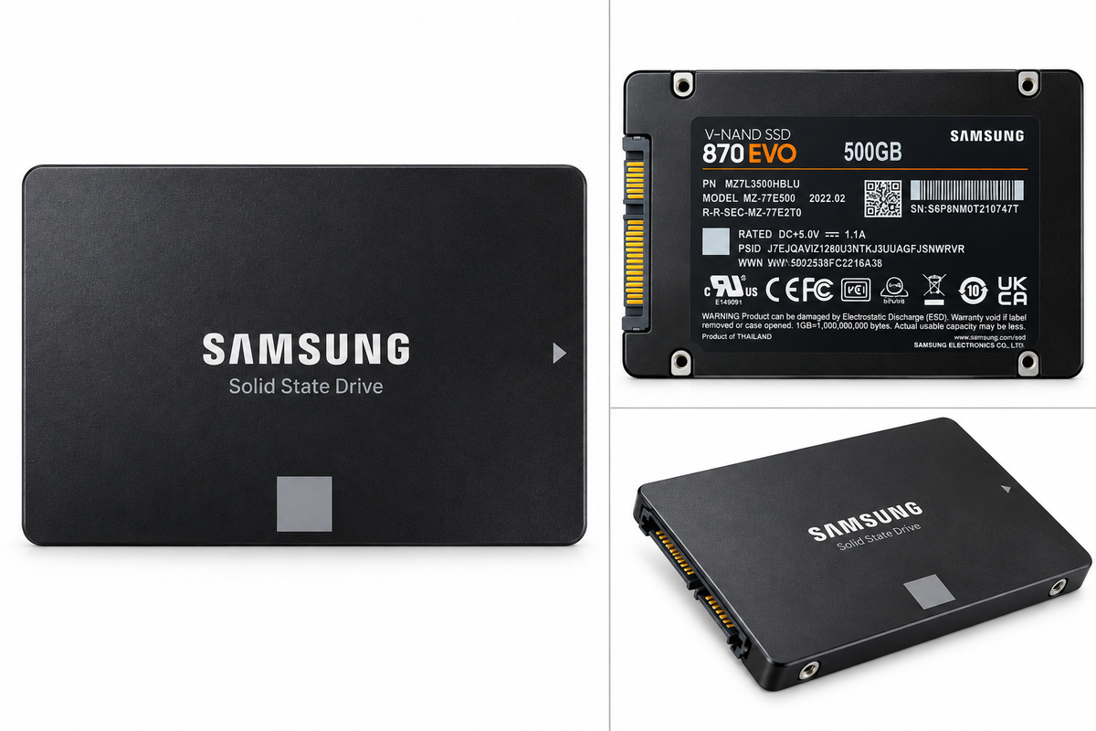 Samsung 870 EVO 500GB used 2.5 inch SATA SSD without box